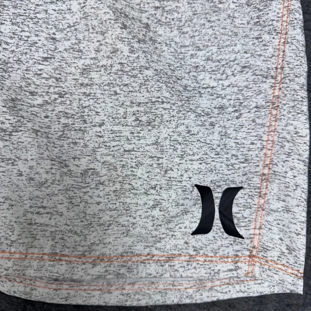 Hurley Board Shorts Swim Trunks Orange Black Striped Beach Surf‎ Casual Size 30